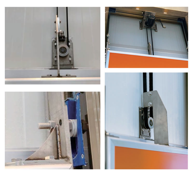 Electric vertical lifting cold storage door